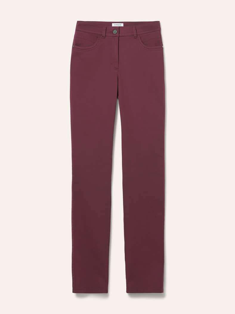Extraglatt Baumwollhose Slim Fit Merlot