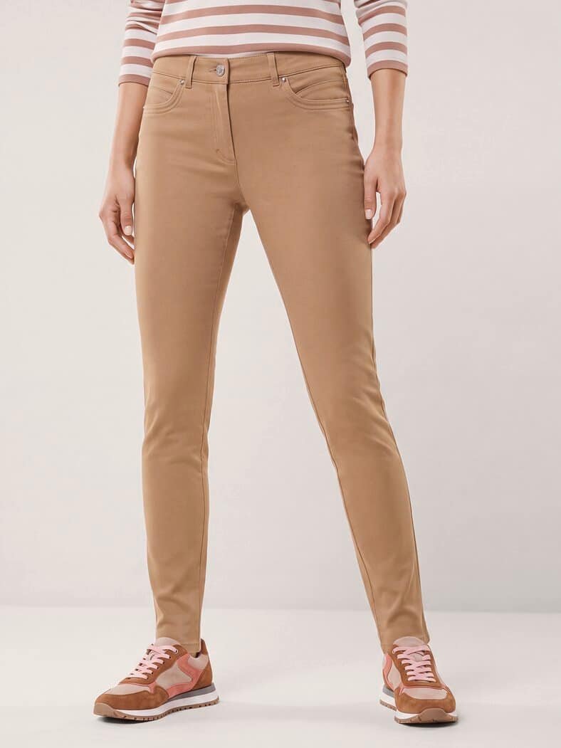 Extraglatt Baumwollhose Feminine F Praline
