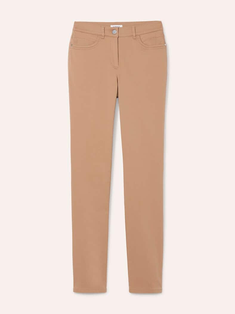 Extraglatt Baumwollhose Feminine F Praline