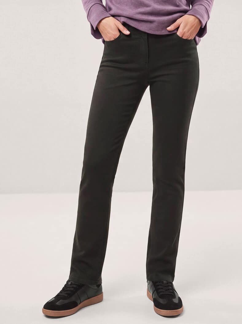 2-in-1-Extraglatt-Thermohose Schwarz