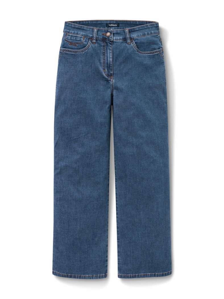 Light Denim Culotte Blue Stoned