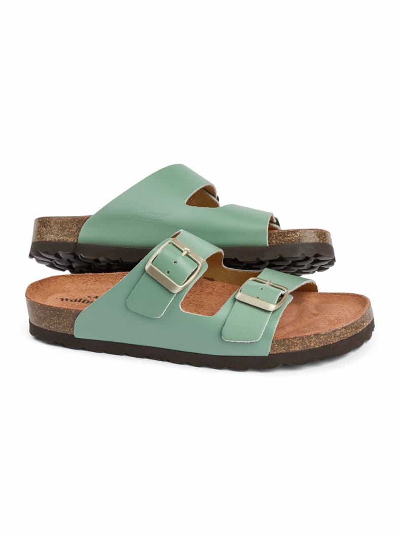 Komfort Sandale Softfußbett Pastellgrün