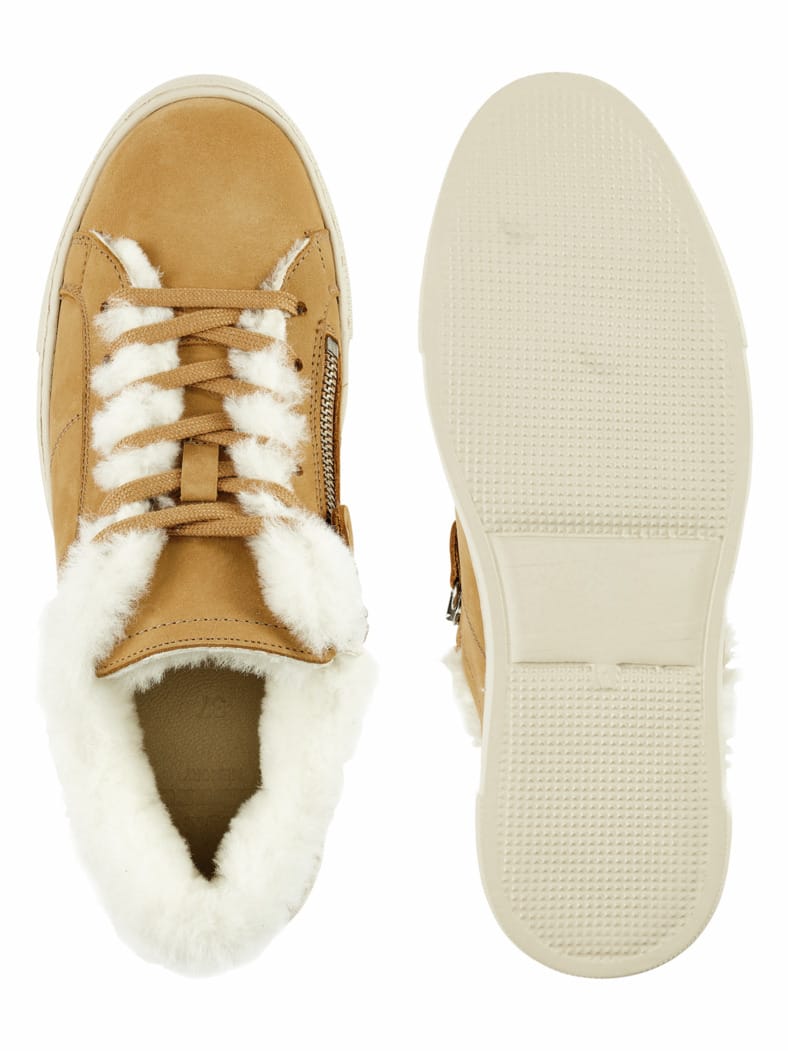 Lammfell City-Sneaker Caramel