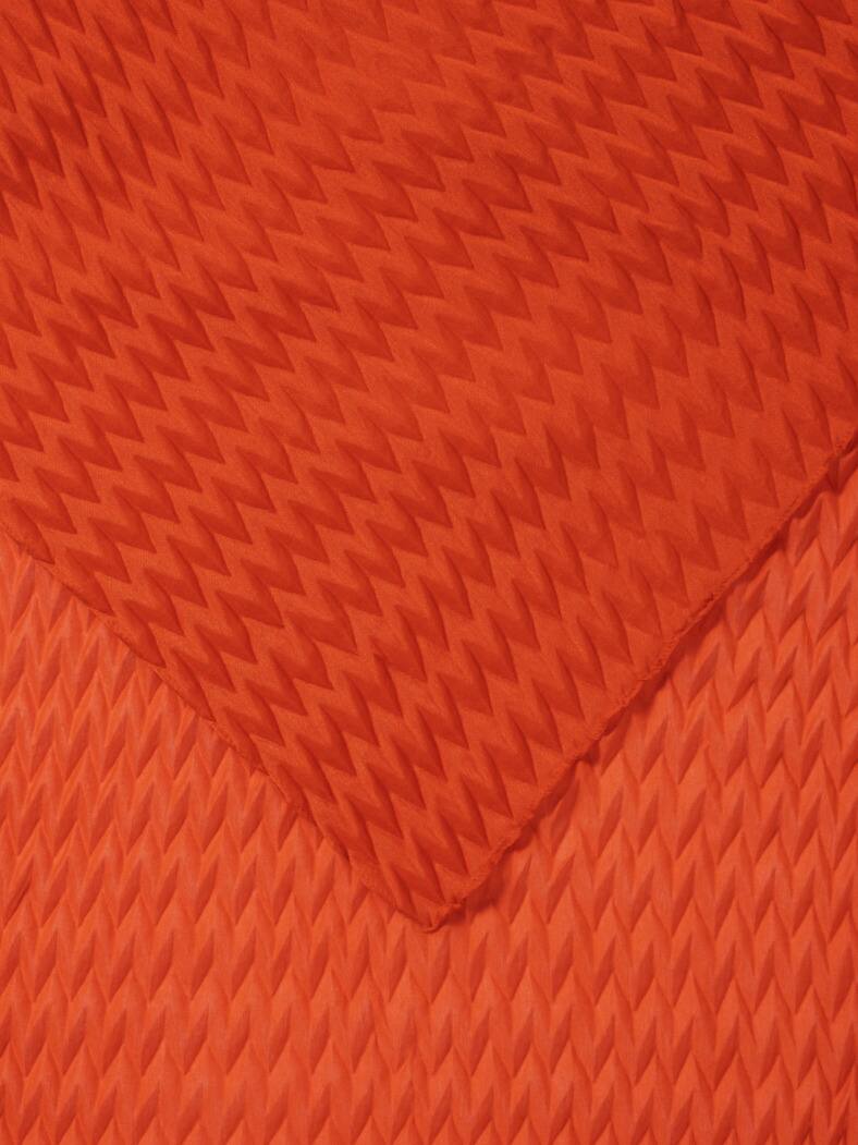 Plissee-Schal Rotorange