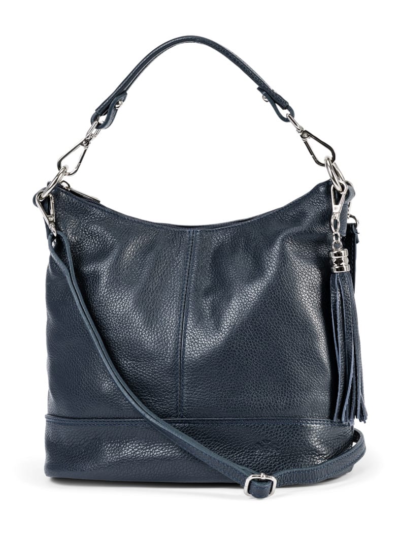 Leder-Handtasche Marine