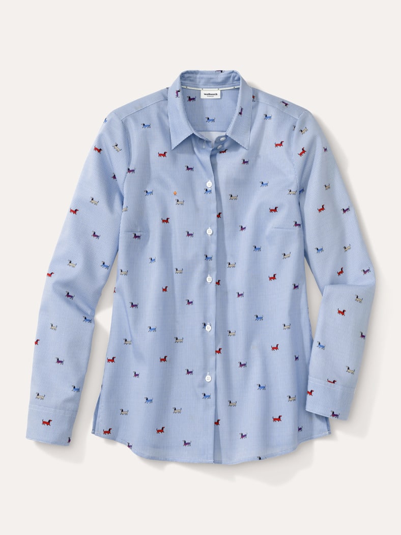 Extraglatt-Hemdbluse Everyday Dackeldruck