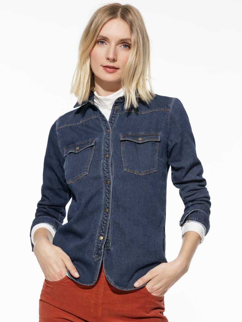 Husky Jeansbluse Jeansblau