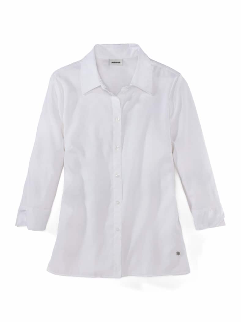 Klima-Bluse Edel-Leinen Weiß