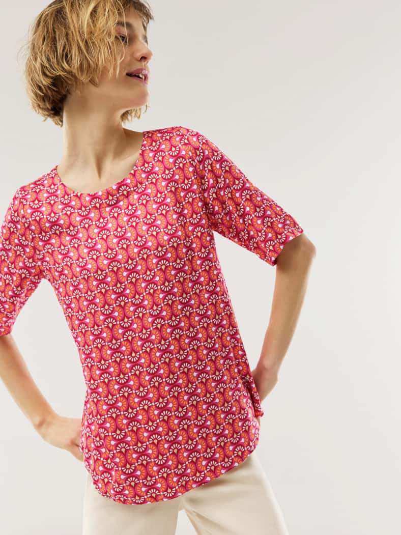 T-Shirt-Bluse Extra Leicht Minimal Rot