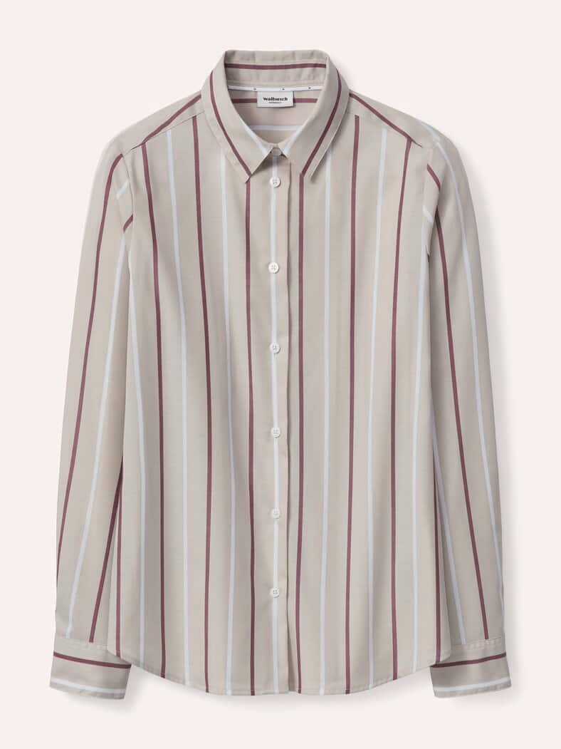 Extraglatt-Hemdbluse Everyday 2.0 Streifen Kitt