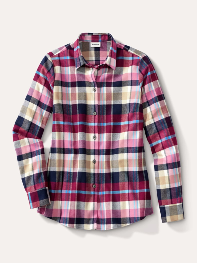 Thermo-Flanell-Hemdbluse Karo Multicolor