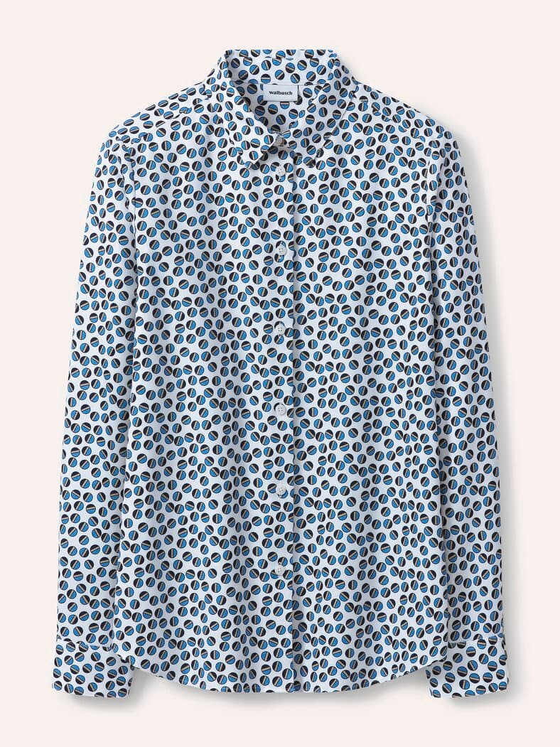 Hemdbluse aus Thermoflanell Tupfen