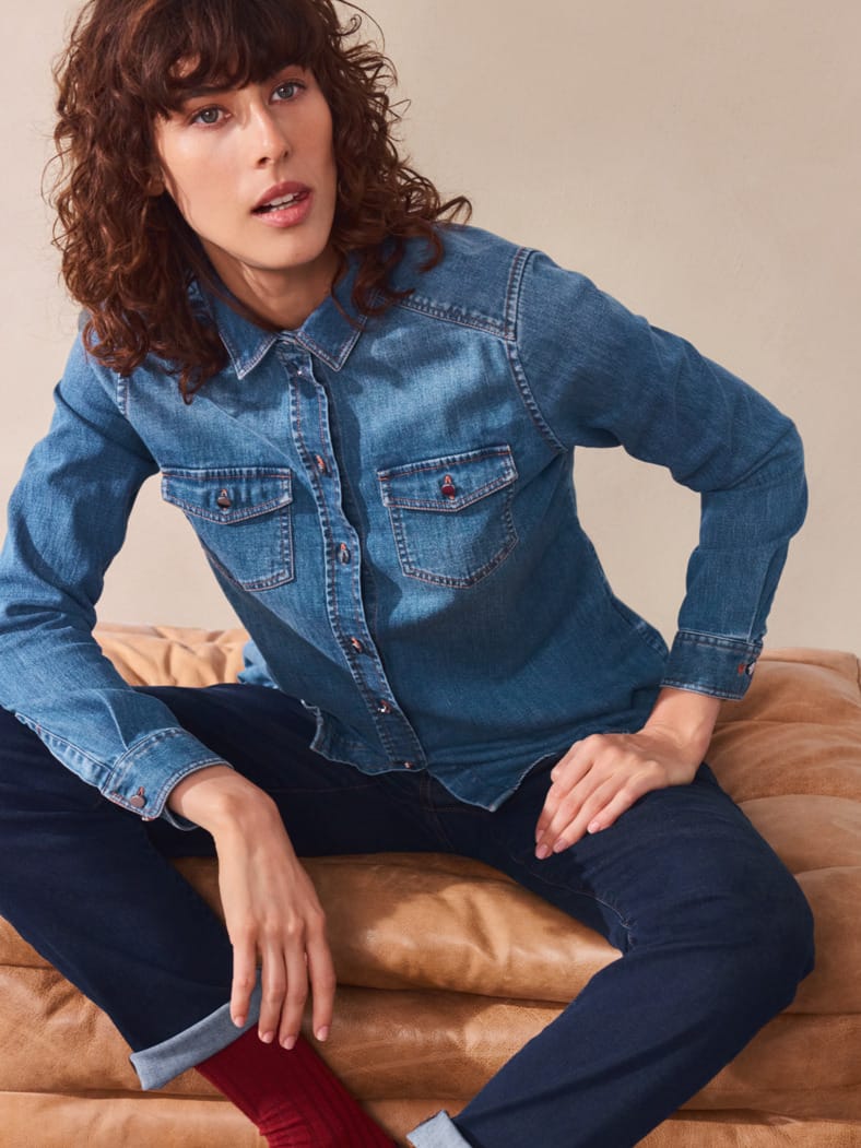 Outfit Power Stretch Jeansbluse