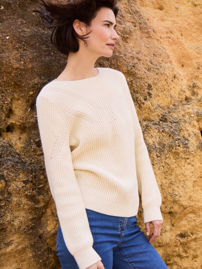 Outfit Baumwoll-Pullover Patentstrick