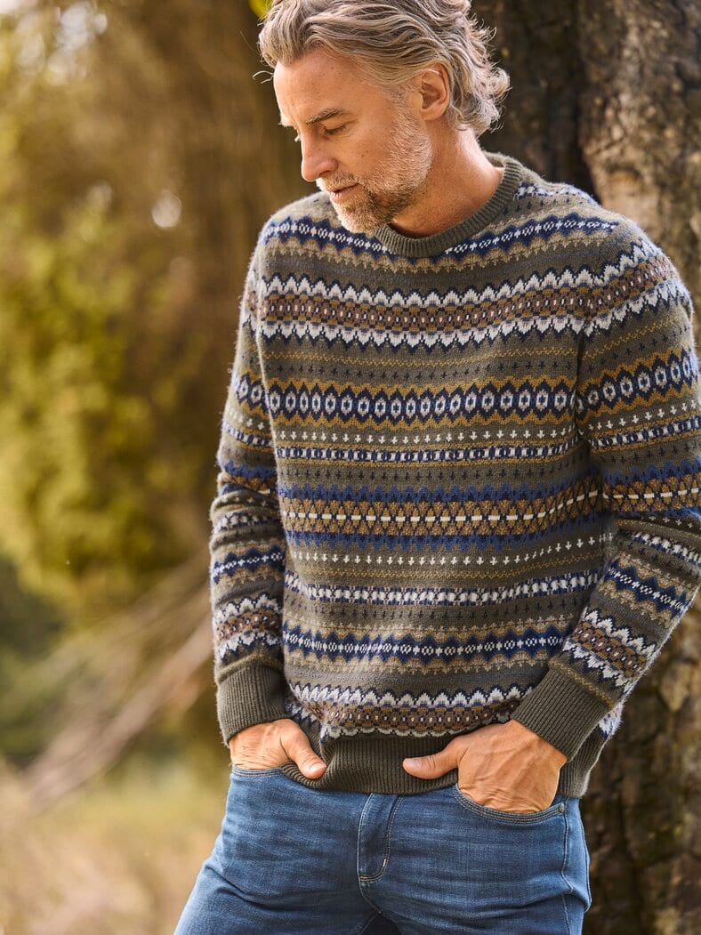 Outfit Fair-Isle-Pullover