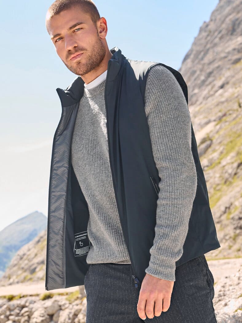 Outfit Daunen Hybrid Weste