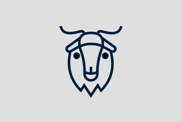 Schwarzes Symbol einer Ziege für Cashmere.